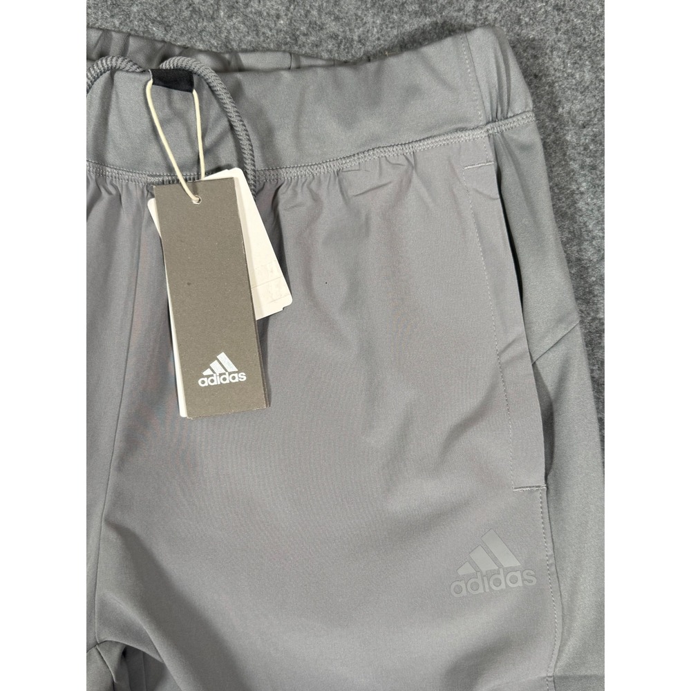 Adidas Mens Grey Slim Fit Training Pants Ankle Zip Joggers Medium NEW - Picture 4 of 15